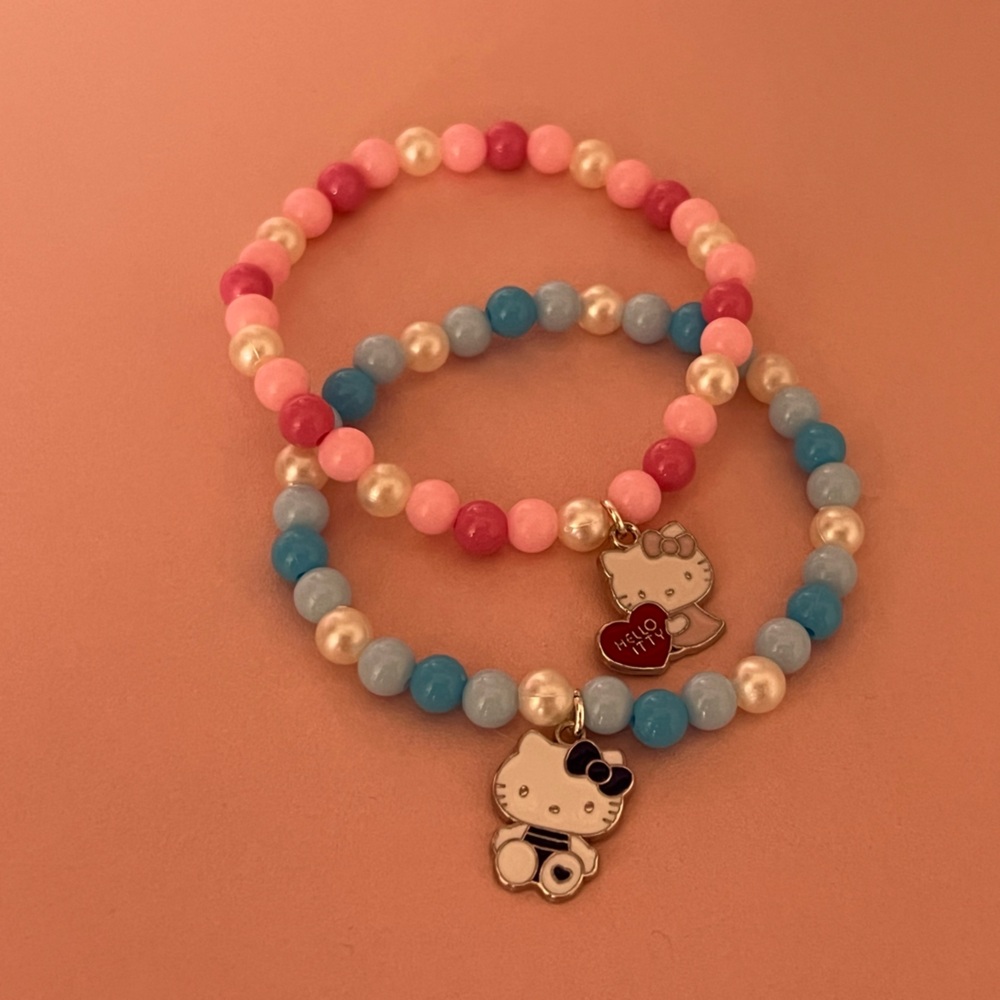 Hello Kitty Pink and Blue Charm Bracelets - Picture 2 of 3